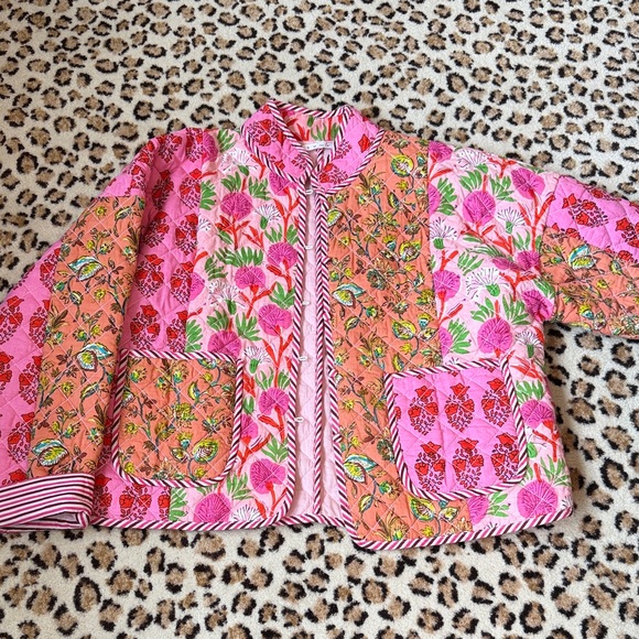 THML Pink and Orange Floral Jacket - Picture 1 of 1